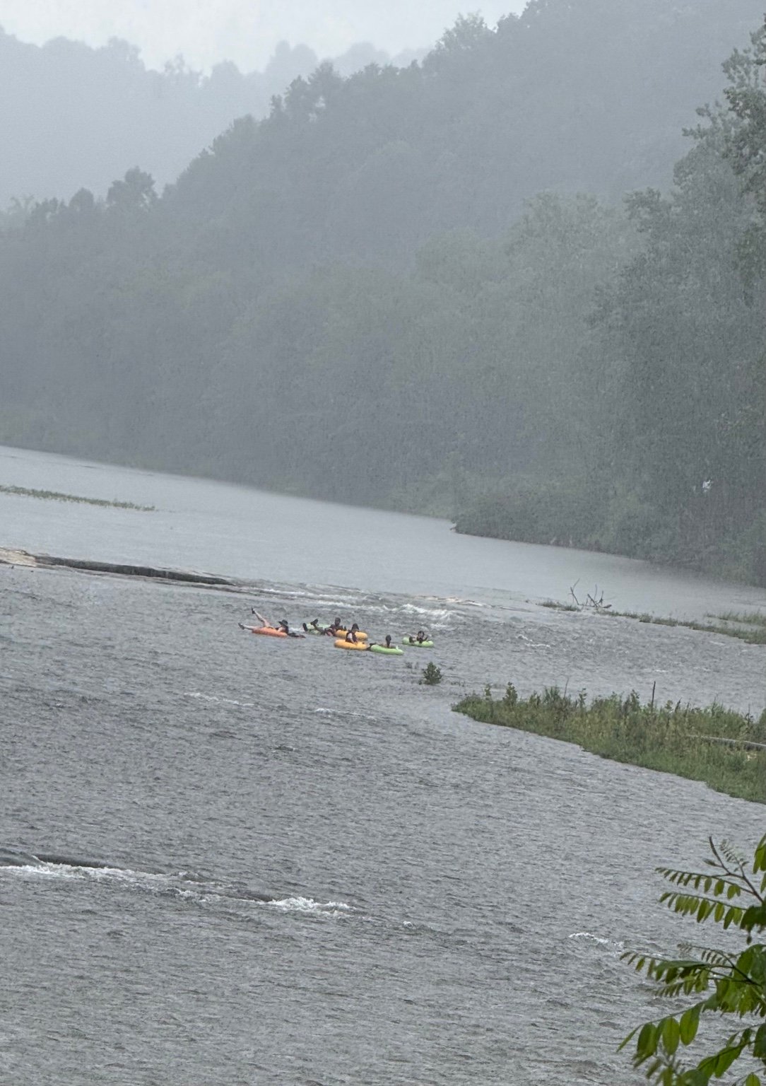 River Conditions 4 Heavy rain over the North Toe River in Western North Carolina